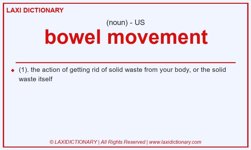 Definition bowel movement in American English