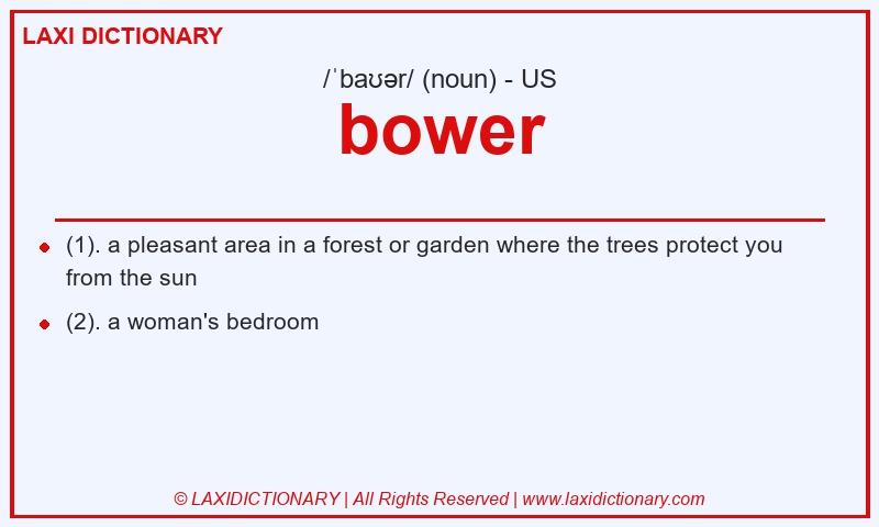 Definition bower in American English