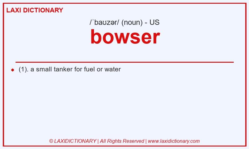 Definition bowser in American English