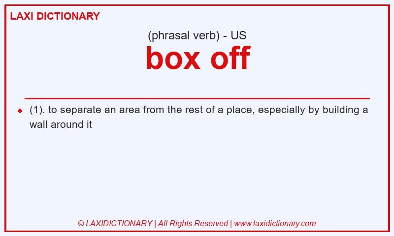 Definition box off in American English