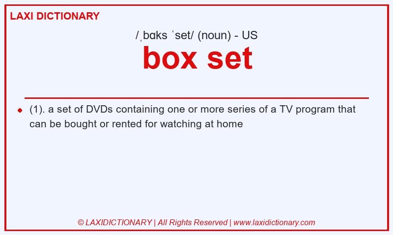 Definition box set in American English