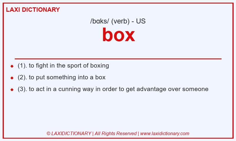 Definition box in American English