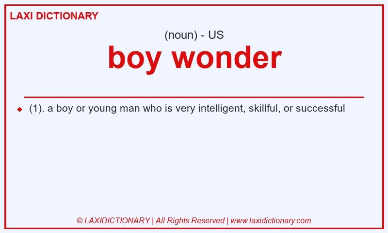 Definition boy wonder in American English