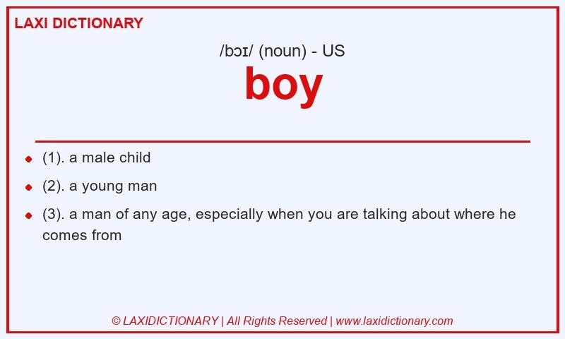 Definition boy in American English