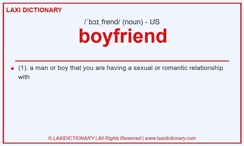 Definition boyfriend in American English