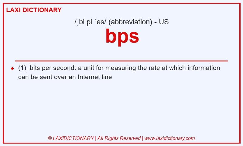 Definition bps in American English