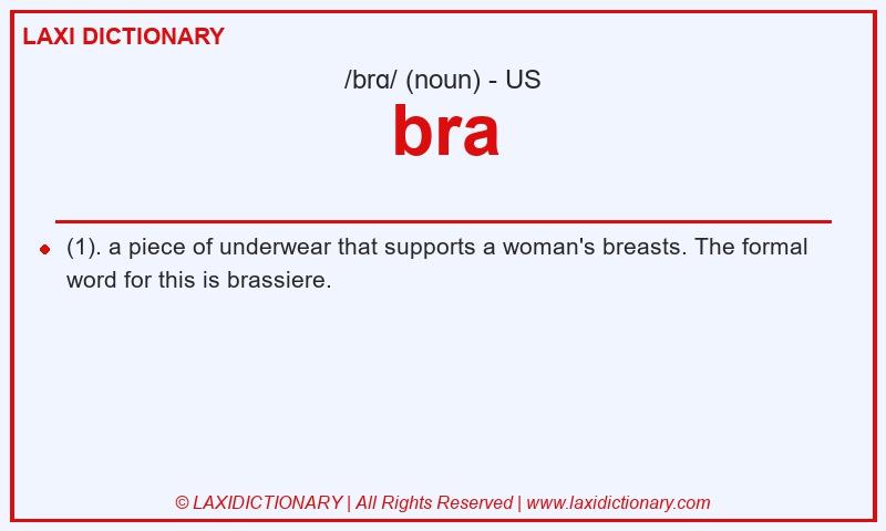 Definition bra in American English