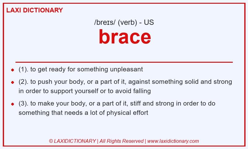 Definition brace in American English