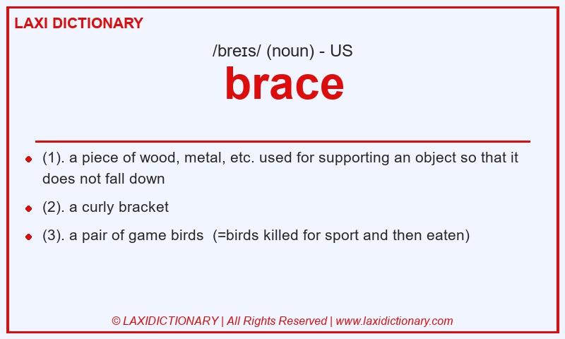 Definition brace in American English