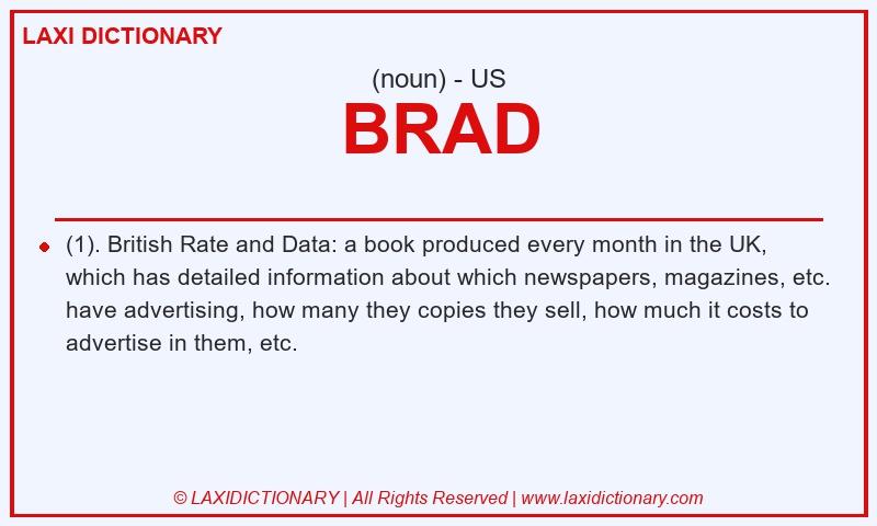 Definition BRAD in American English