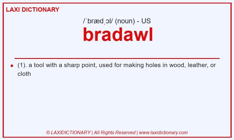 Definition bradawl in American English