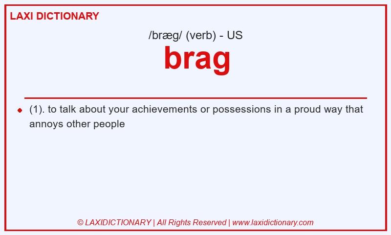 Definition brag in American English