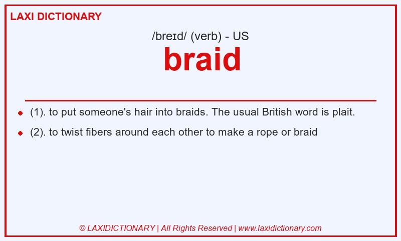 Definition braid in American English