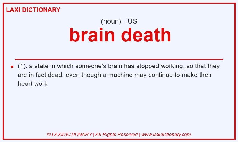 Definition brain death in American English