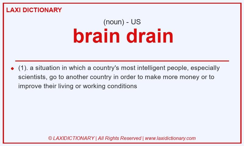 Definition brain drain in American English