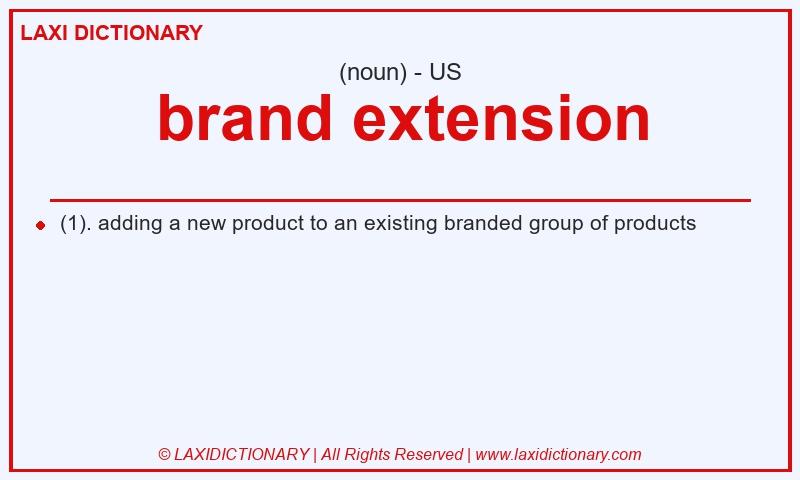 Definition brand extension in American English