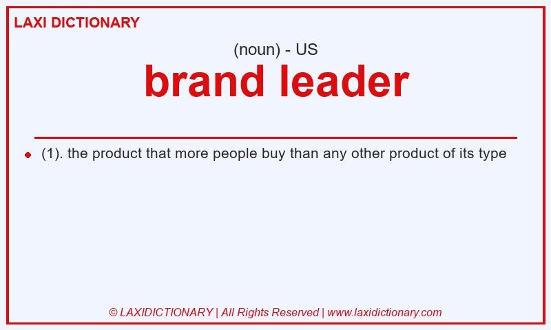 Definition brand leader in American English