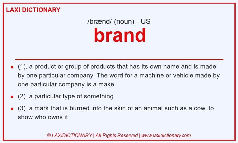 Definition brand in American English