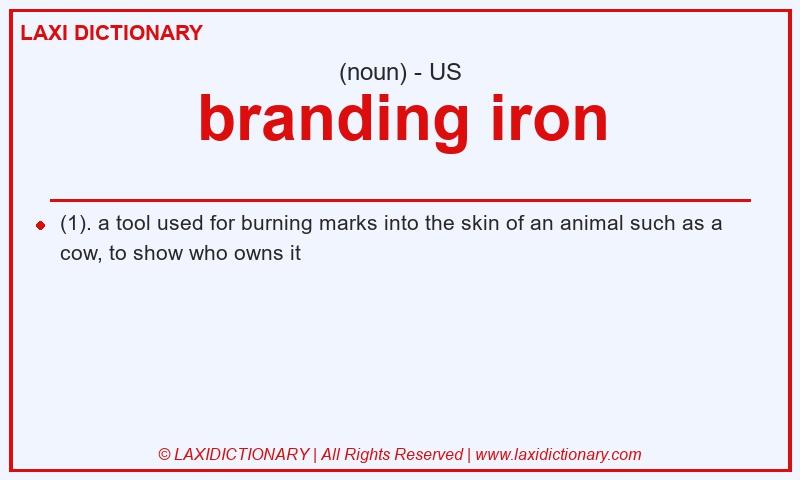 Definition branding iron in American English