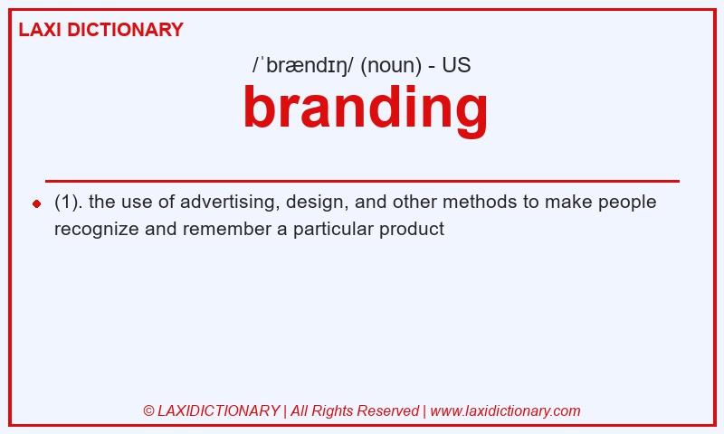 Definition branding in American English
