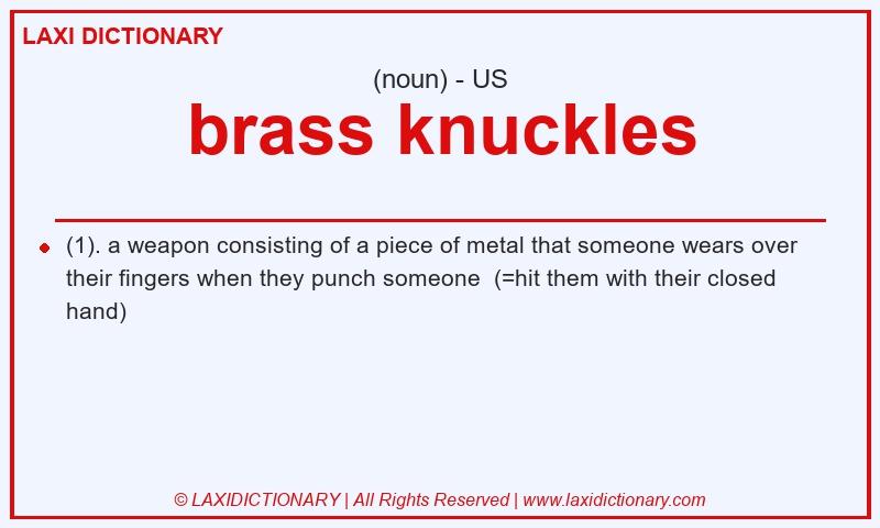 Definition brass knuckles in American English