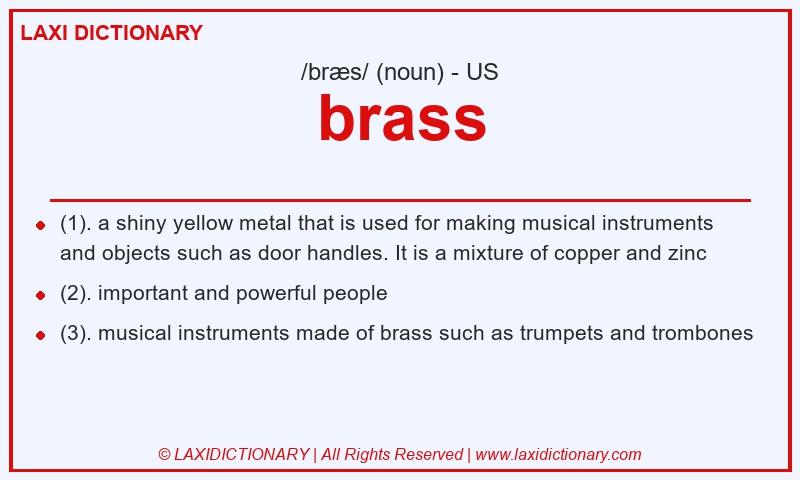 Definition brass in American English