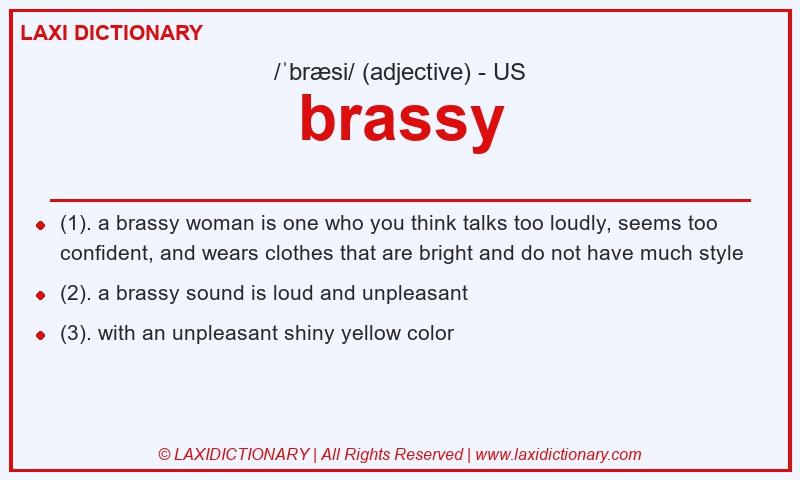 Definition brassy in American English
