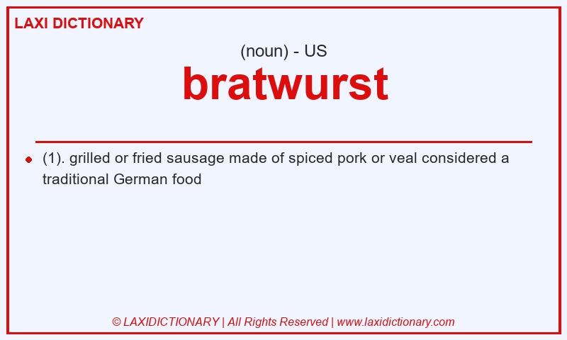 Definition bratwurst in American English