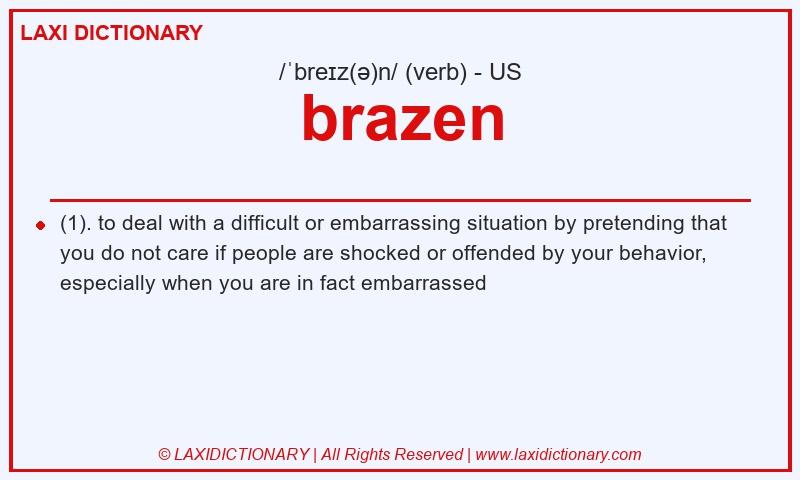 Definition brazen in American English