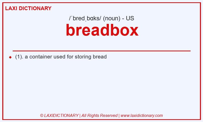 Definition breadbox in American English