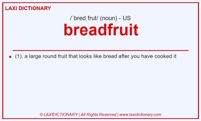 Definition breadfruit in American English