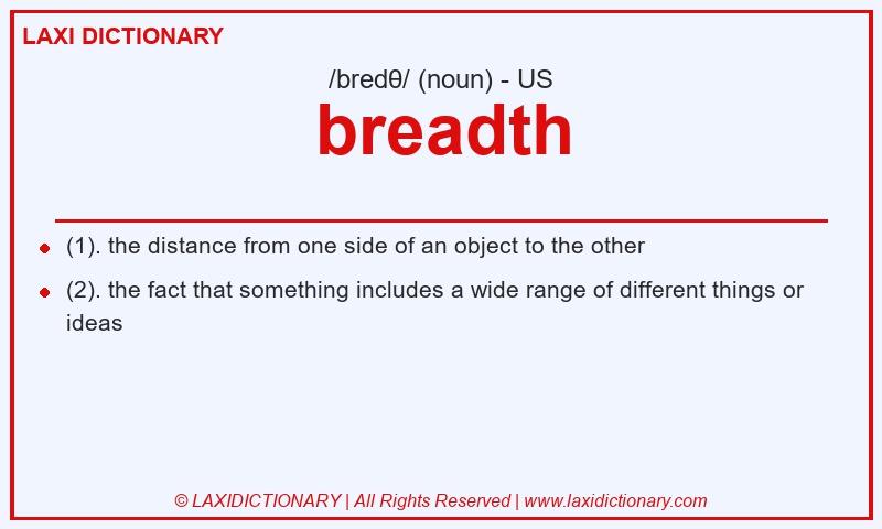 Definition breadth in American English