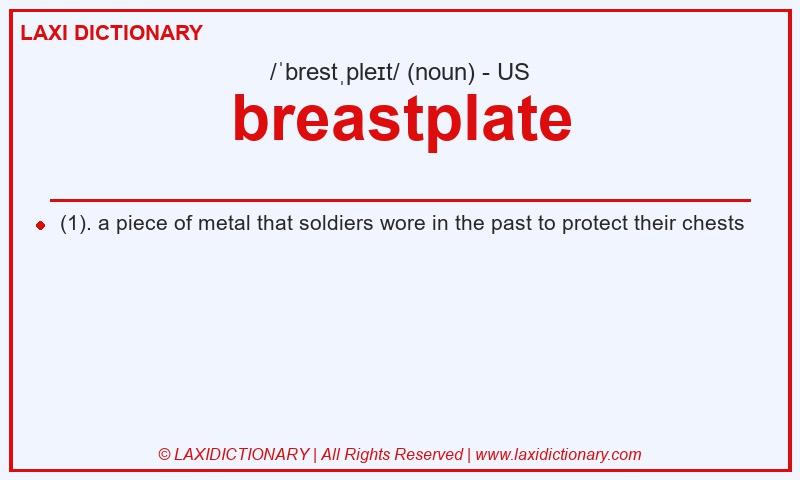 Definition breastplate in American English