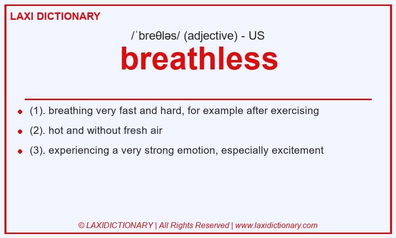 Definition breathless in American English