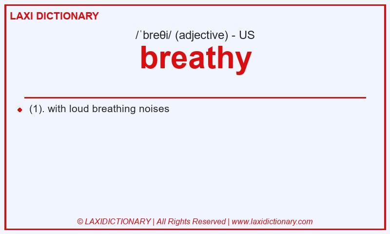 Definition breathy in American English