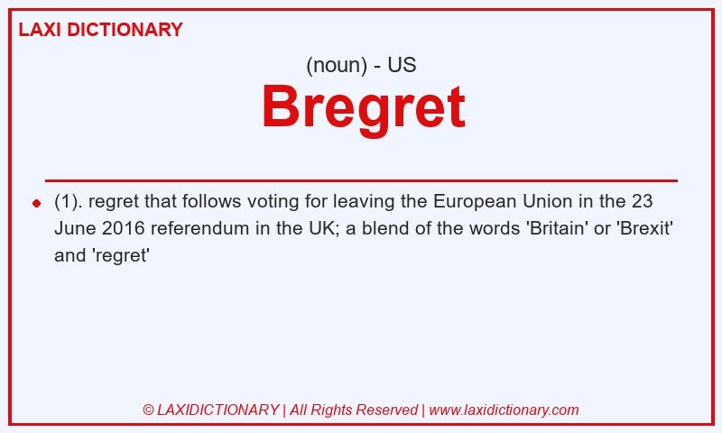 Definition Bregret in American English