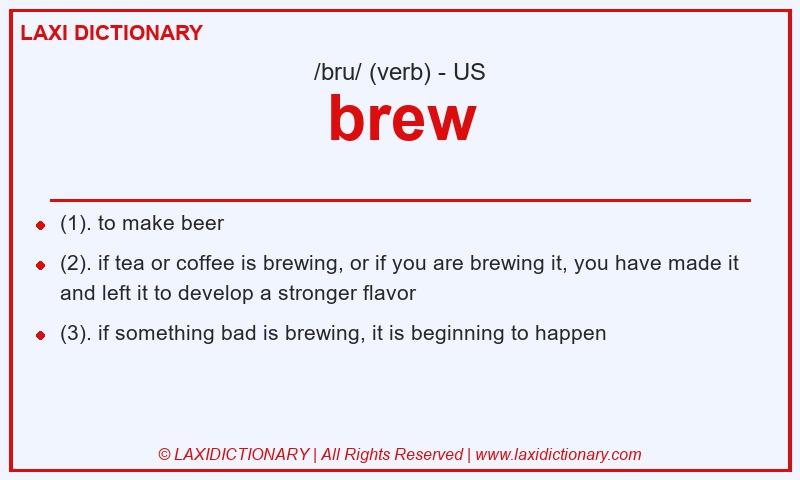Definition brew in American English