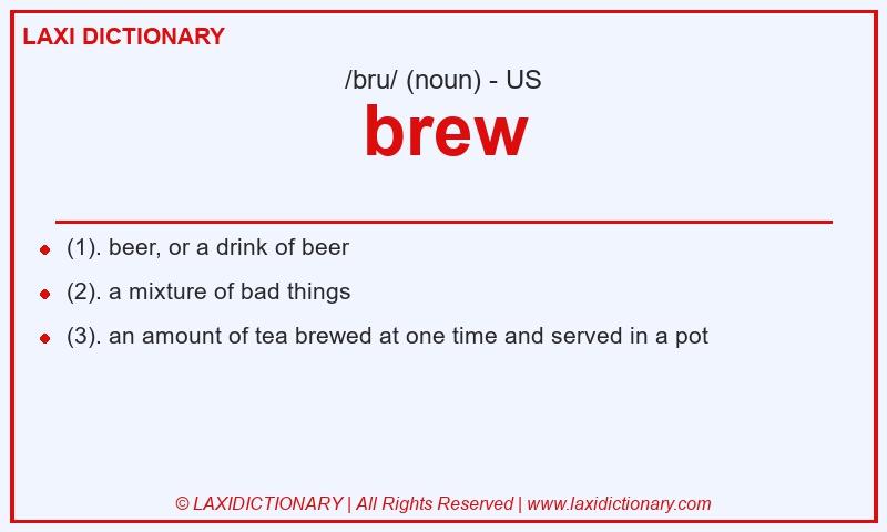 Definition brew in American English