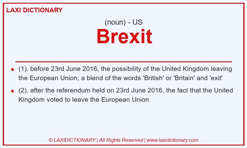 Definition Brexit in American English