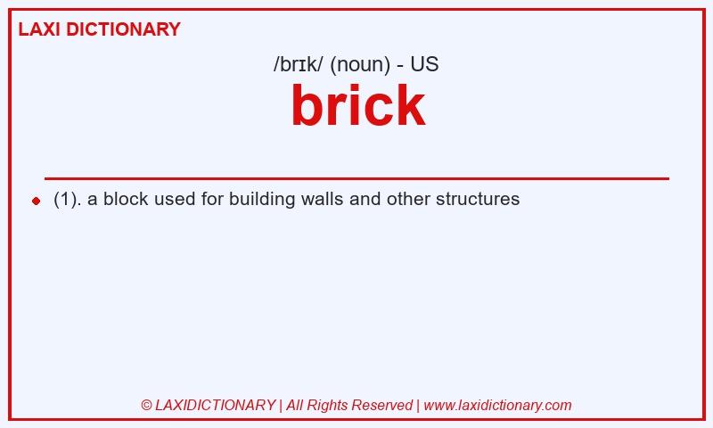 Definition brick in American English