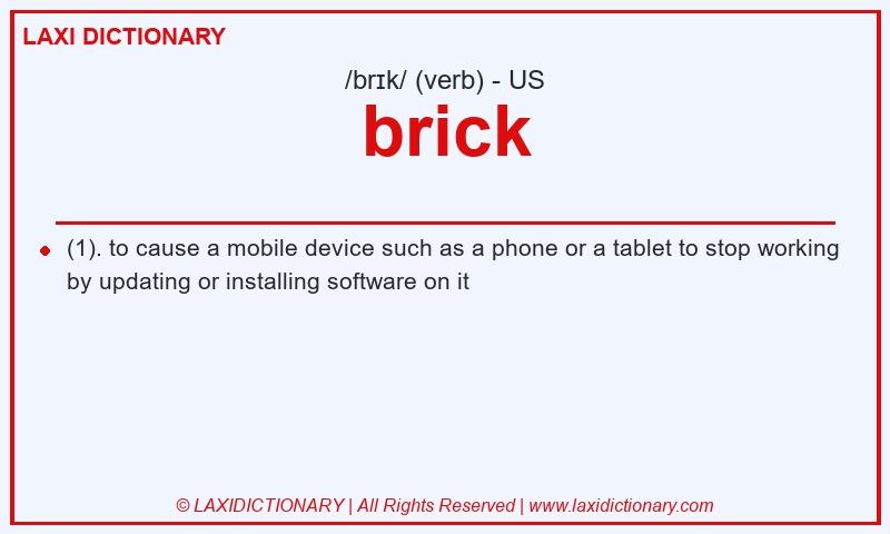 Definition brick in American English