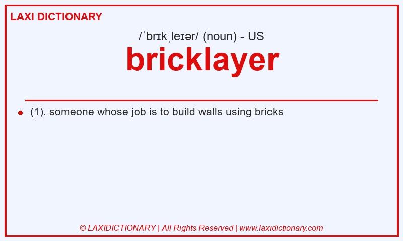 Definition bricklayer in American English