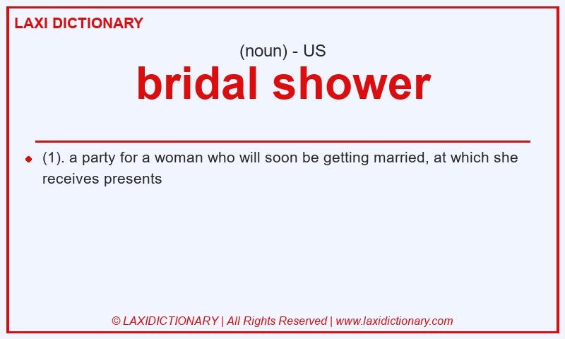 Definition bridal shower in American English