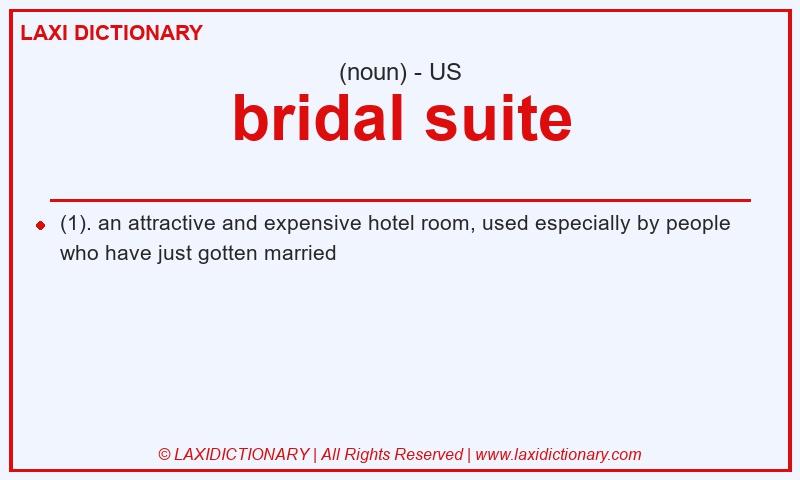 Definition bridal suite in American English