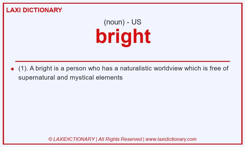 Definition bright in American English