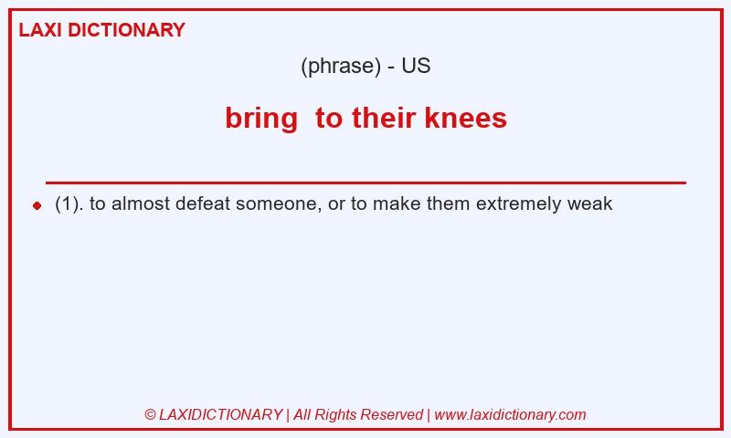 Definition bring  to their knees in American English