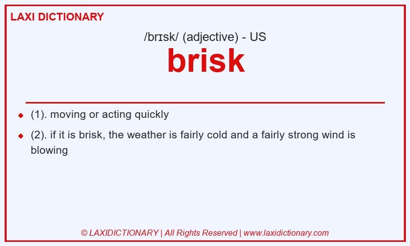 Definition brisk in American English