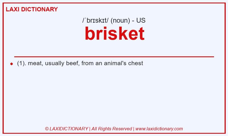 Definition brisket in American English