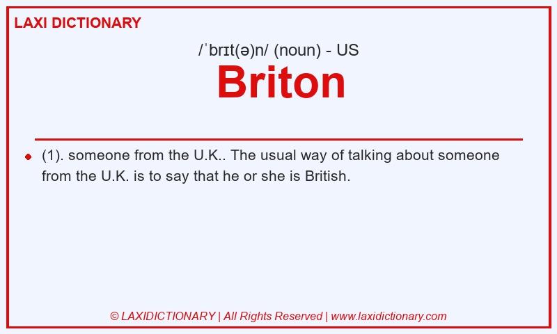 Definition Briton in American English