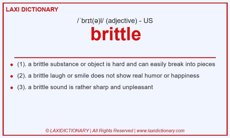 Definition brittle in American English
